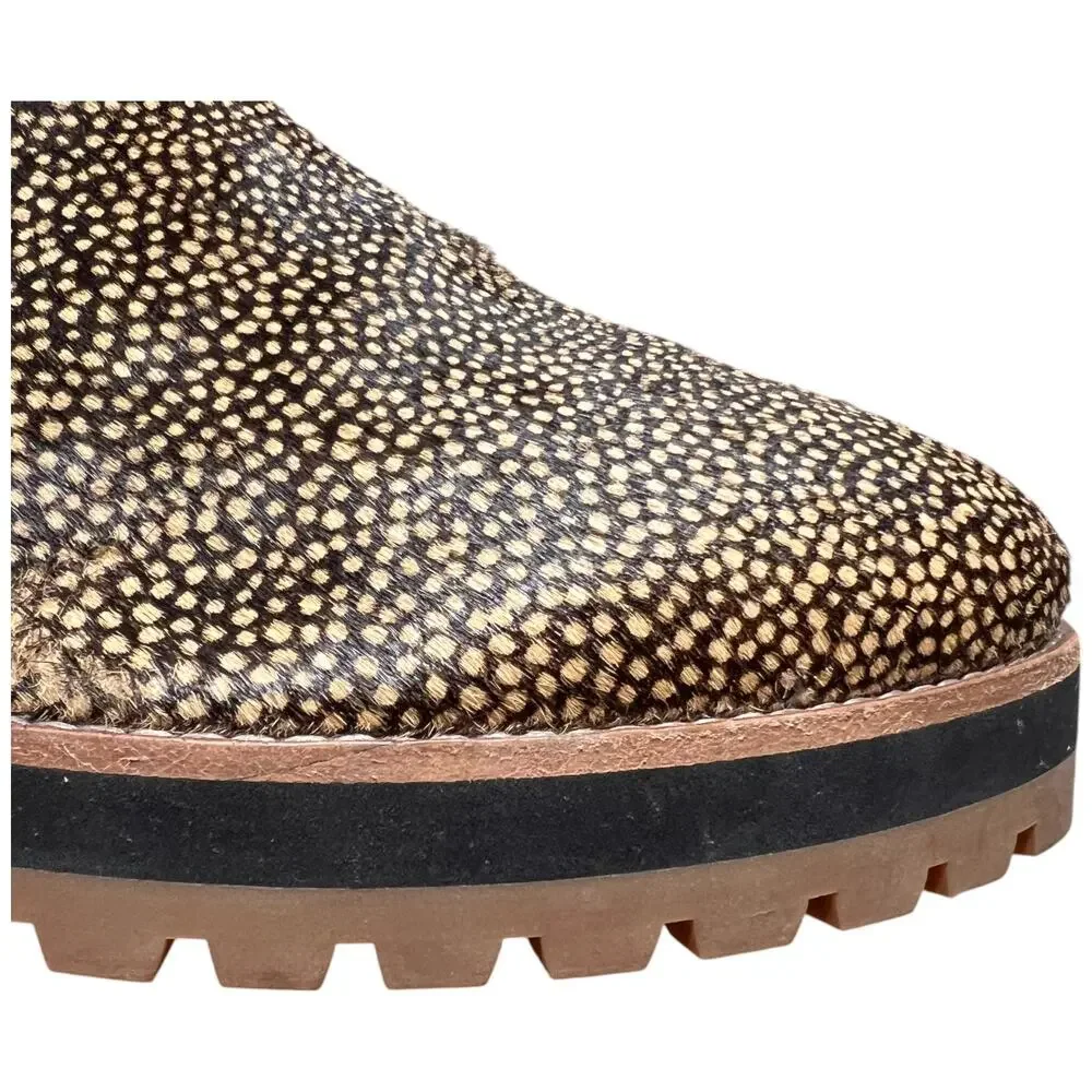 MADEWELL The Ivy Chelsea Women's Size 9.5 Boot Mini Dot Calf Hair Lug Sole MA427